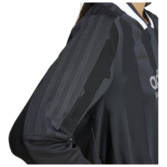 Adidas Γυναικεία κοντομάνικη μπλούζα Tiro Q4 3-Stripes Jacquard Long Sleeve W